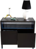 Mobile consolle con 2 cassetti porta cassaforte e mini frigo-bar realizzato in legno massello wengé - ZeroInox